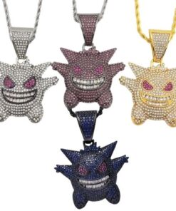 Collar GENGAR - 4 Colores "Plateado/Morado/Dorado/Azul" 60cm