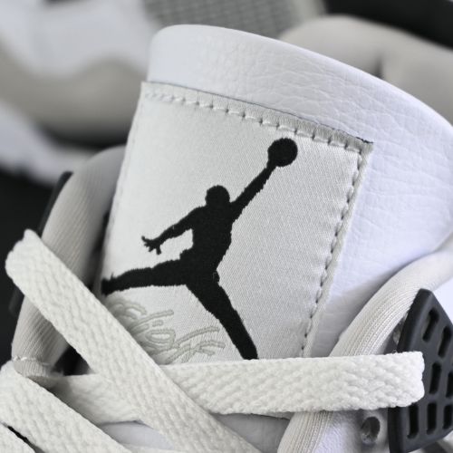 Air Jordan Retro 4 "Military Black" Blancas Negras - Imagen 4