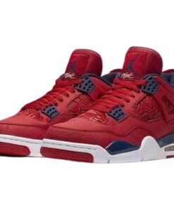 Air Jordan Retro 4 "Fiba Gym Red Obsidian White" Rojas