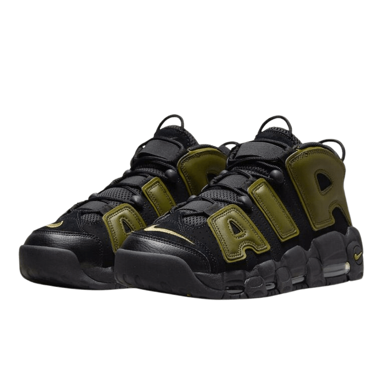 AIR MORE UPTEMPO «Rough Green» Negro Con Verde
