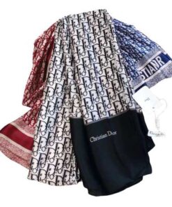 Bufanda DIOR – 180x90cm | Colores Negro, Rojo, Azul