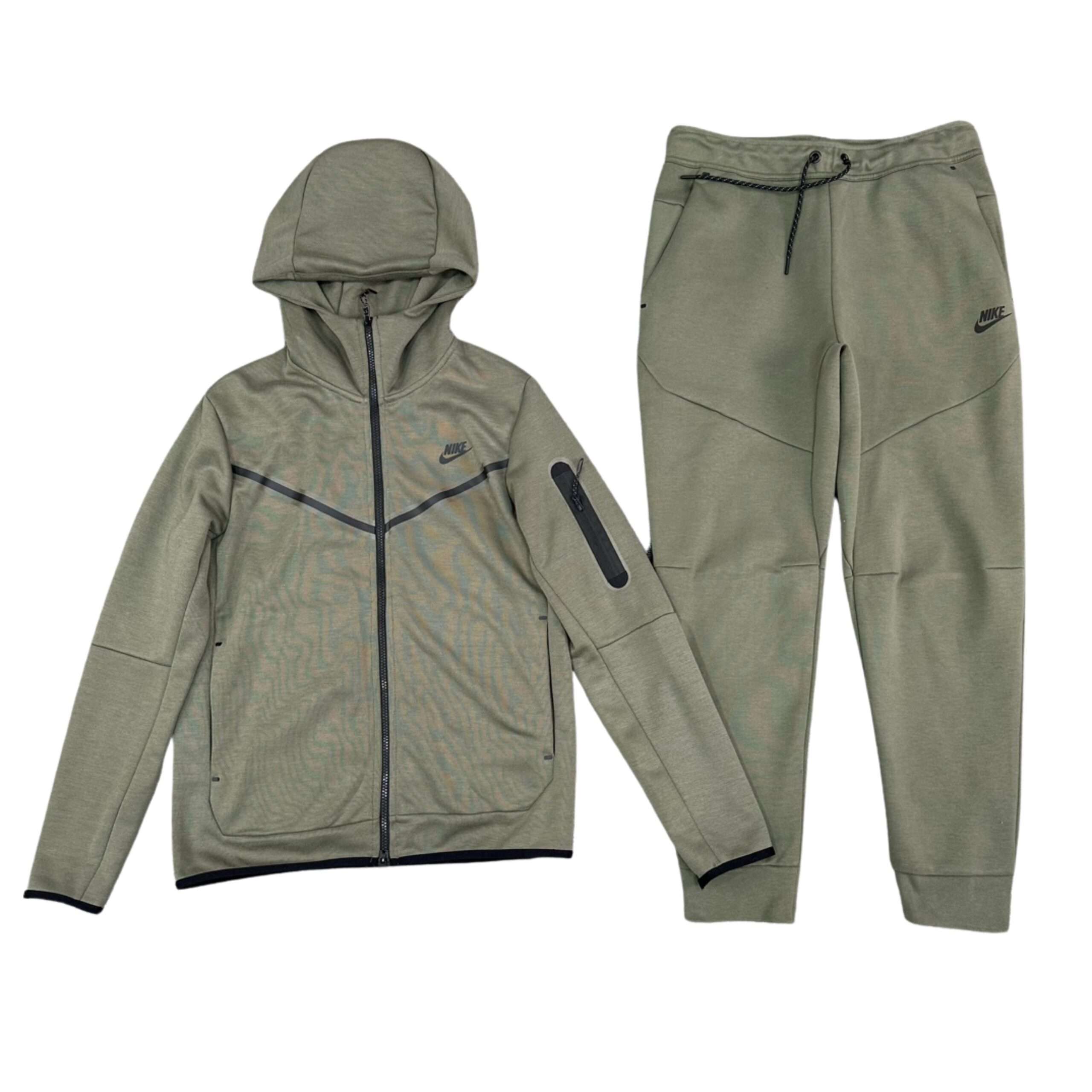 Conjunto Polerón Buzo NIKE TECH FLEECE "Verde" Algodón Real
