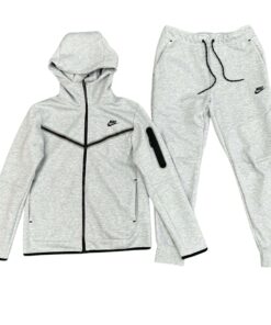 Conjunto NIKE TECH Fleece Polerón Buzo "Gris" Algodón Real