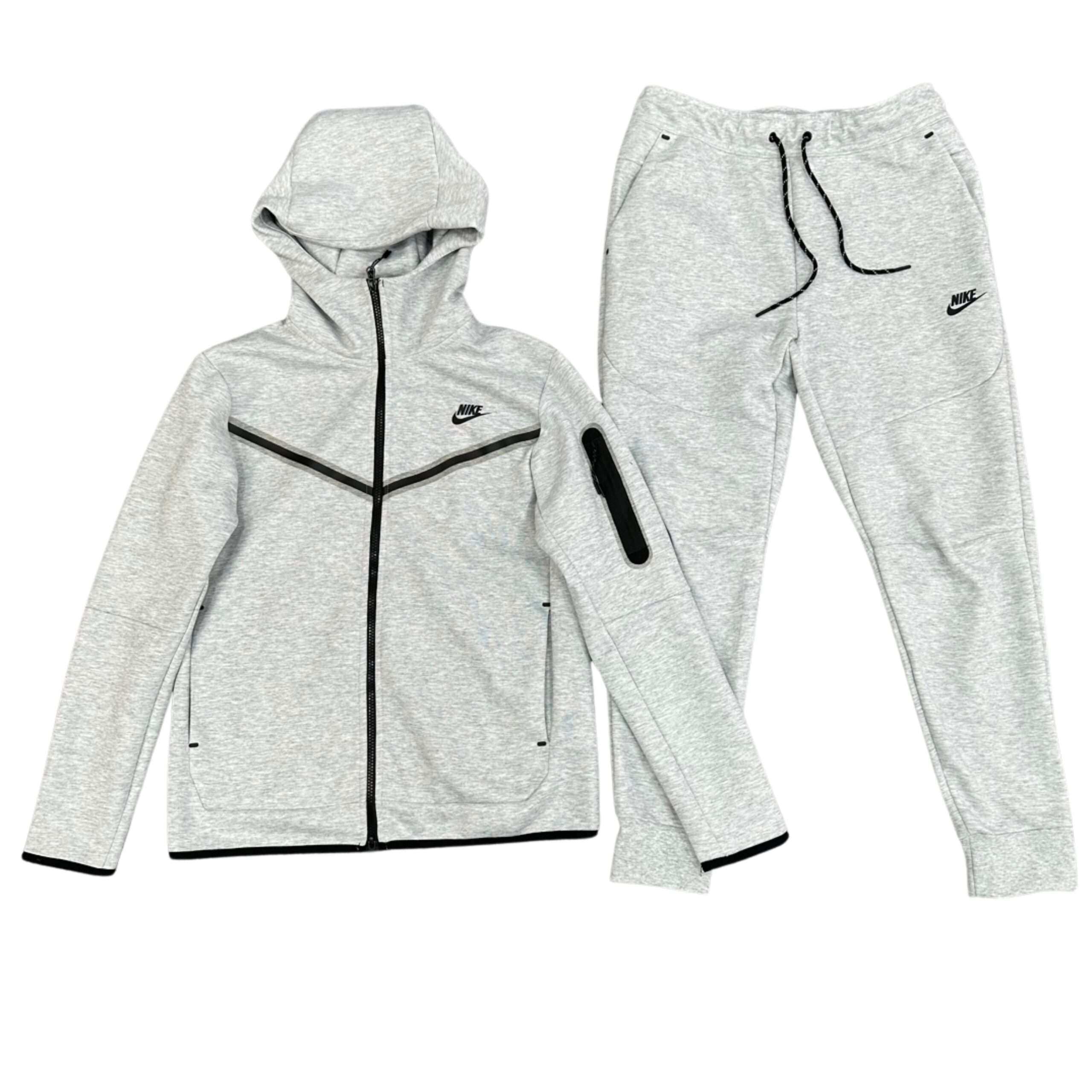 Conjunto NIKE TECH Fleece Polerón Buzo "Gris" Algodón Real