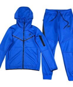 Conjunto NIKE TECH Fleece Polerón Buzo "Azul" Algodón Real Premium
