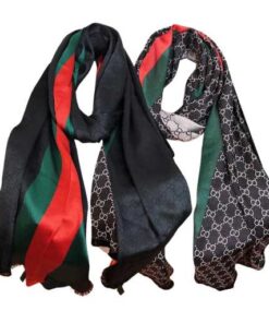 Bufanda GUCCI "Algodón Puro" Negro 180x70cm