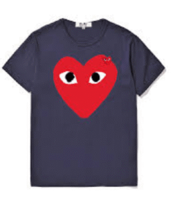 POLERA COMME DES GARÇONS PLAY "Azul/Rojo" ALGODÓN