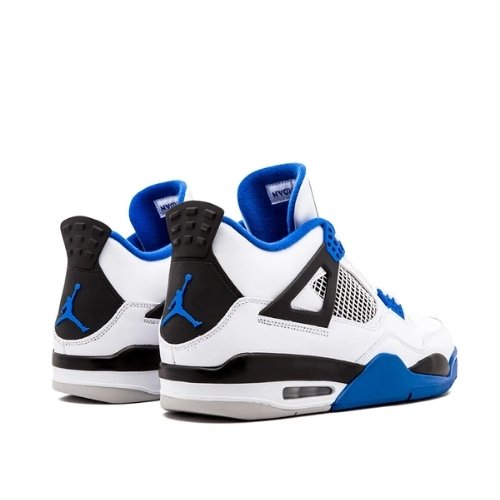 Air Jordan Retro 4 "Motorsports" Blanco Azul - Imagen 2