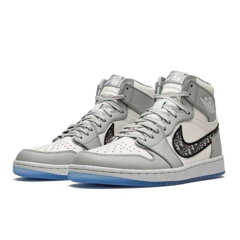 Air Jordan Retro 1 "Dior" Gris Blanca