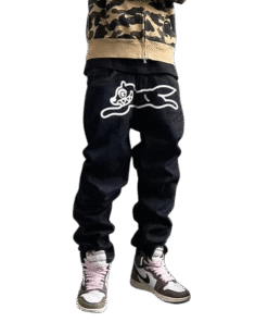 Pantalón Y2K "Estampado Perro" "Negro"