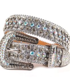 CINTURON BBSIMON "Plateado" DIAMANTES