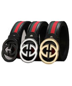 Cinturones GG GUCCI "Verde/Rojo" - Hebilla Metal Cuero Alta Calidad