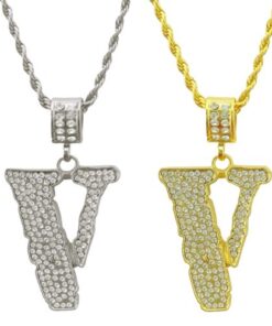 COLLAR "Vlone" Dorado Plateado