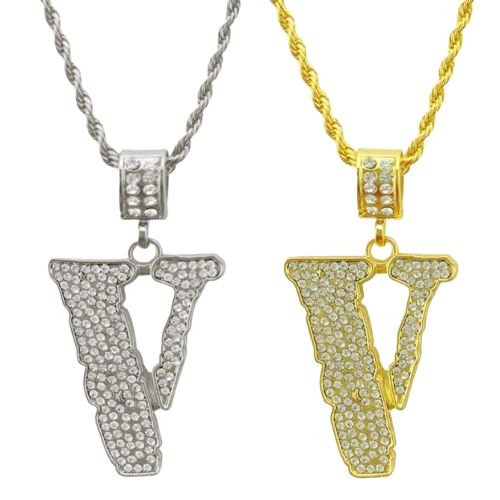 COLLAR "Vlone" Dorado Plateado