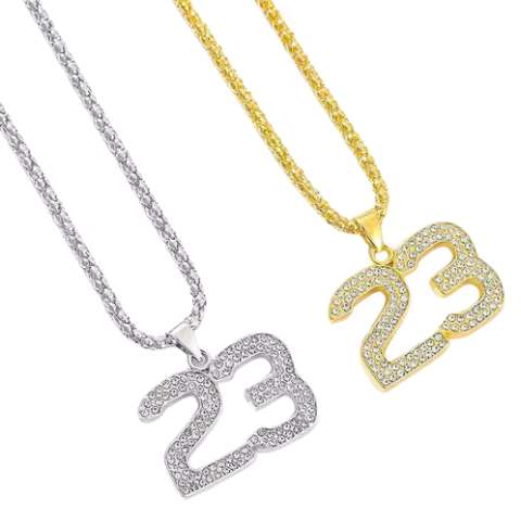 Collar "Jordan 23" - Plateado Dorado