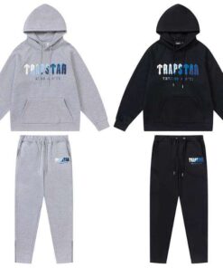 Conjuntos TRAPSTAR Invierno Polerón Buzo "Blanco/Azul" Bordado