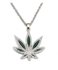 COLLAR "Marihuana" Plateado