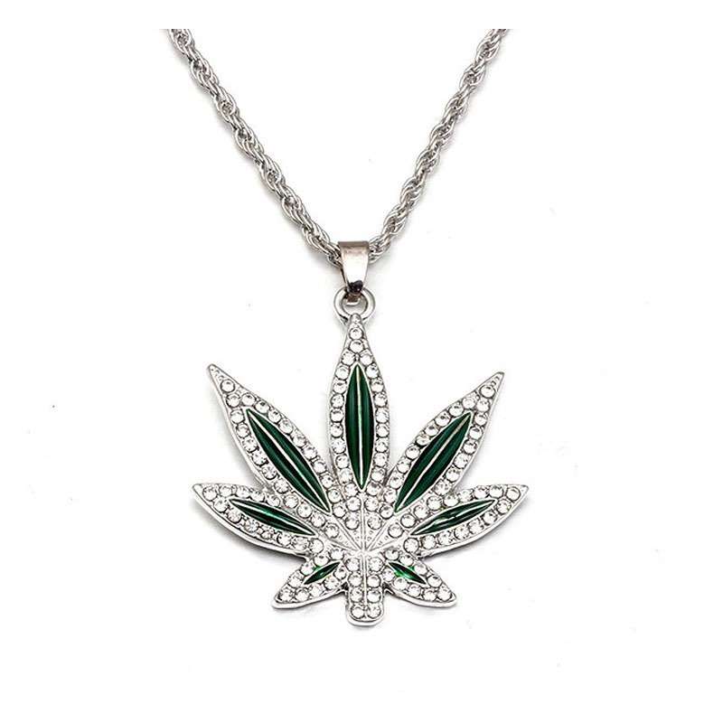 COLLAR "Marihuana" Plateado