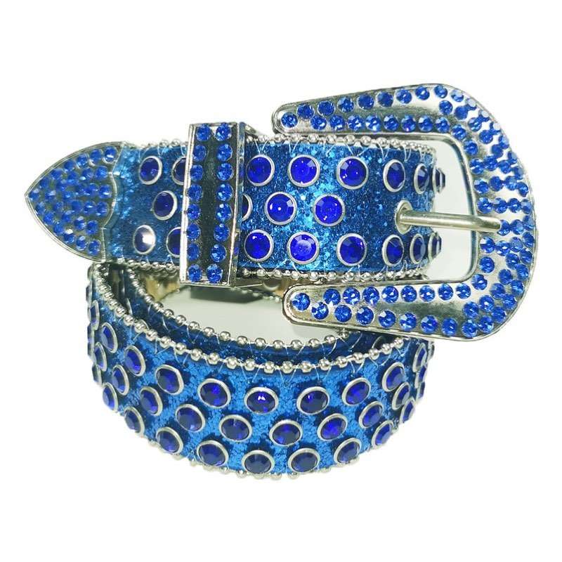 CINTURON BBSIMON "Azul" DIAMANTE