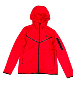 Polerón NIKE TECH FLEECE "Rojo" Algodón Premium Negro