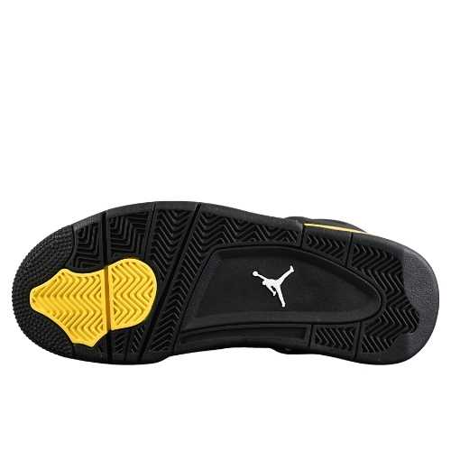 Air Jordan Retro 4 "Yellow Thunder" Negras Amarillo - Imagen 3