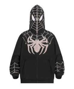 Polerón SPIDERMAN Y2K "Negro/Blanco" Bordado
