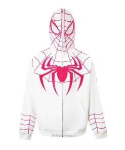 Poleron SPIDERMAN Y2K "Blanco/Rosado" Bordado