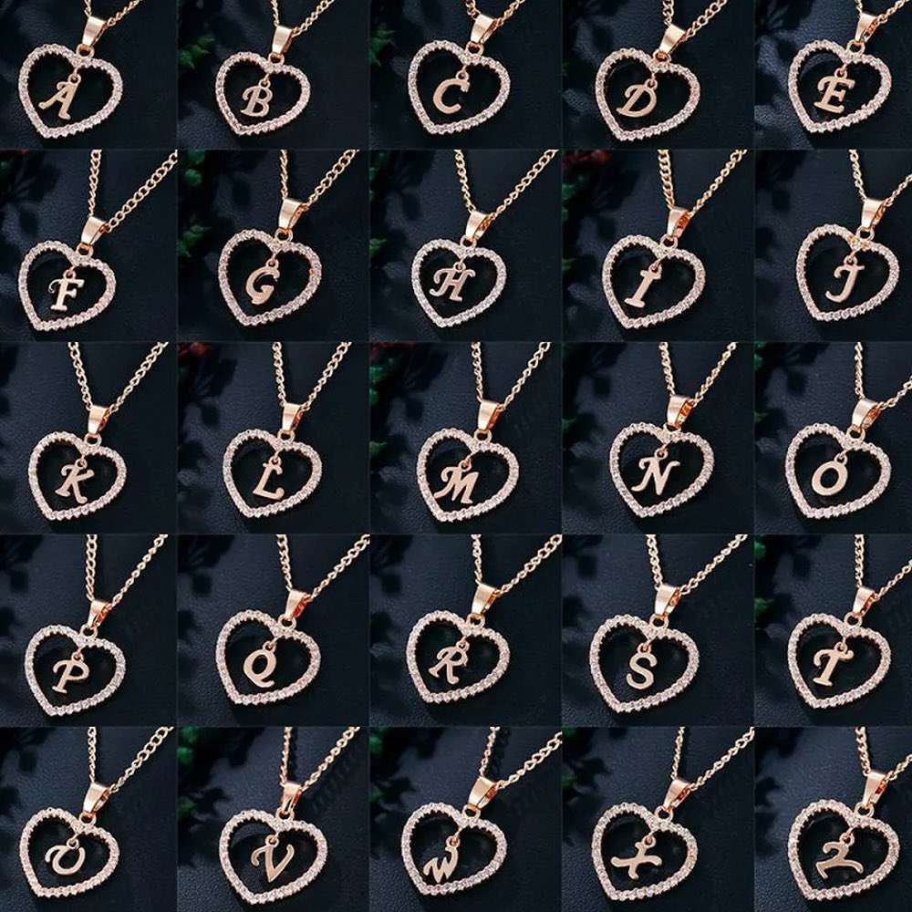 COLLARES "CORAZON LETRA" Parejas