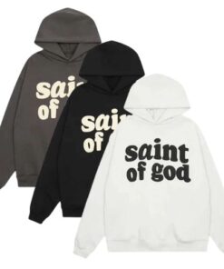 Poleron SAINT OF GOD "Gris" Algodon