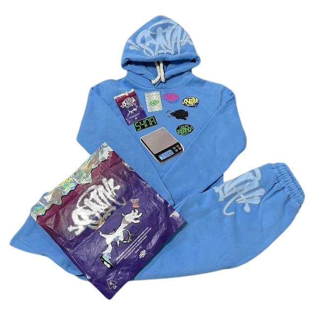 Conjunto SYNA Invierno "Celeste" + ACCESORIOS Algodón Real