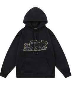 Poleron TRAPSTAR Shooters Invierno "Negro/Amarillo" Bordado