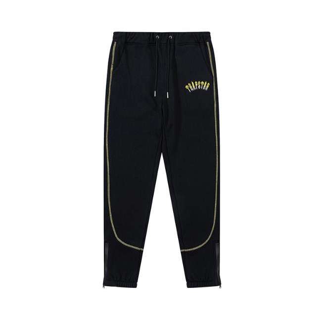 Pantalón Buzo TRAPSTAR x CENTRAL CEE "Negro/Amarillo" Bordado