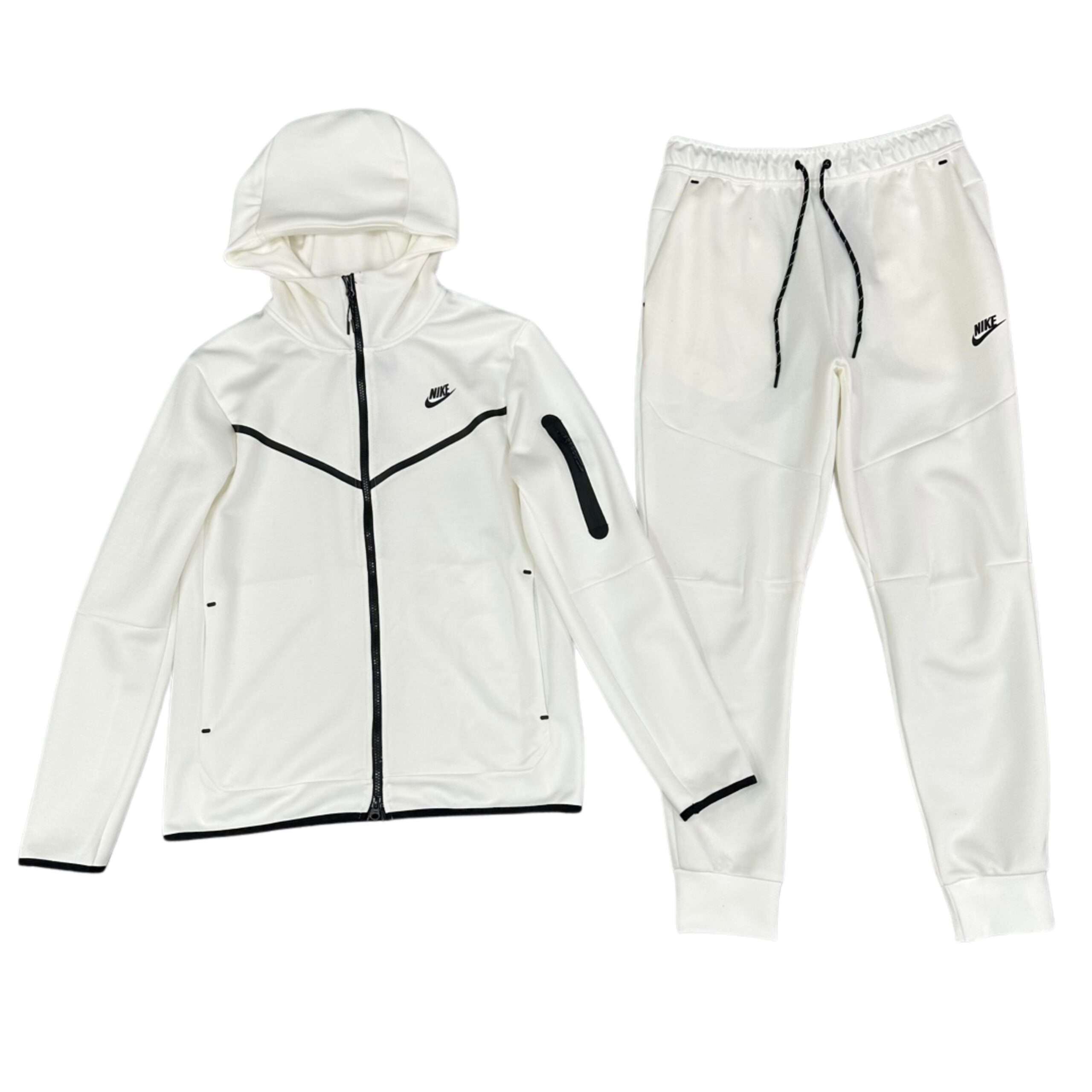 Conjunto NIKE TECH Fleece "Blanco" Algodón Real Premium