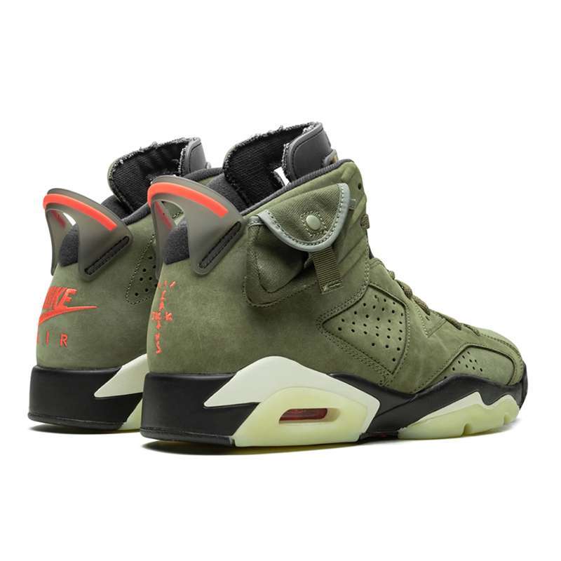 Air Jordan Retro 6 "Travis Scott Medium Olive" Verde - Imagen 2