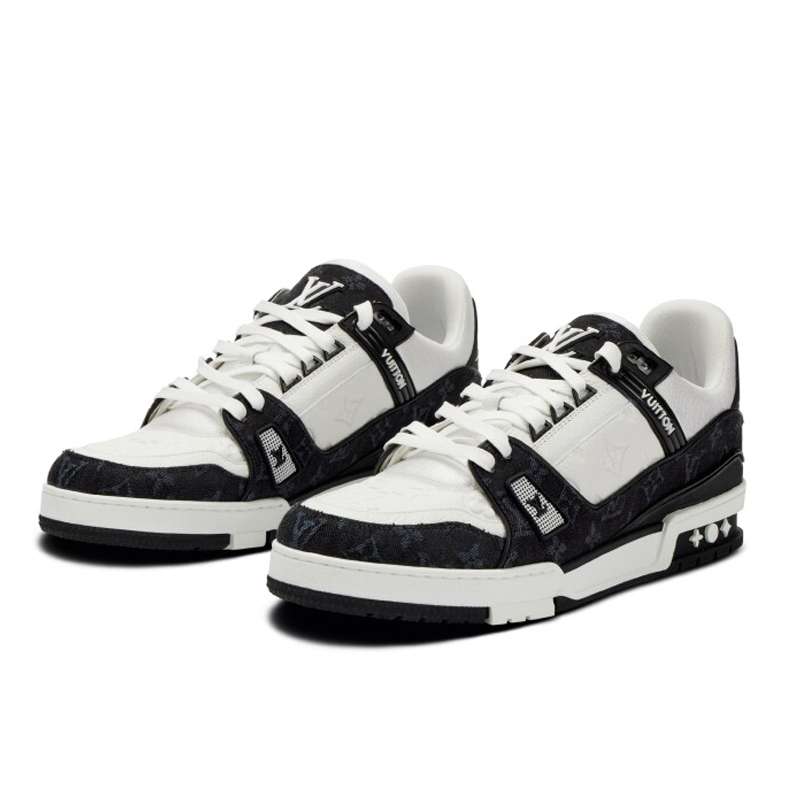Zapatillas Louis Vuitton LV "TRAINER" Blanco Negro | Alta Calidad