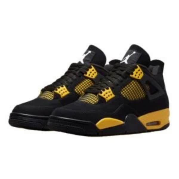 Air Jordan Retro 4 "Yellow Thunder" Negras Amarillo