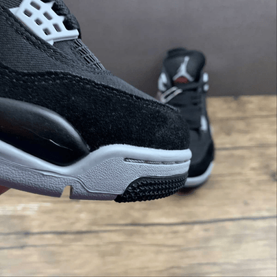 Air Jordan Retro 4 "Black Canvas" Negras - Imagen 3