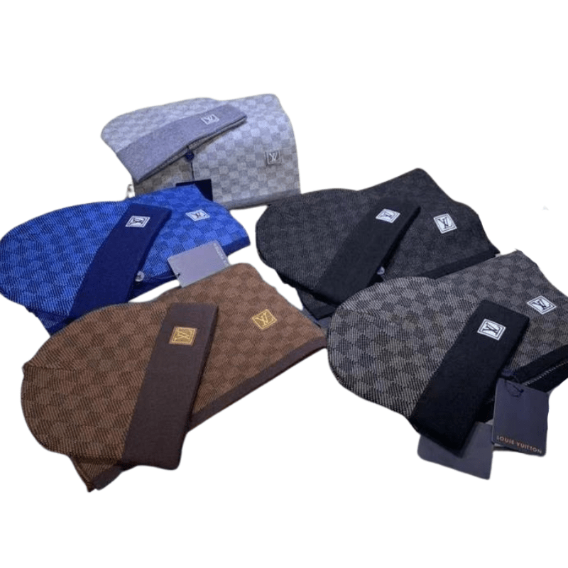 SET Gorro + Bufanda LOUIS VUITTON "Cuadro Clásico" – LV