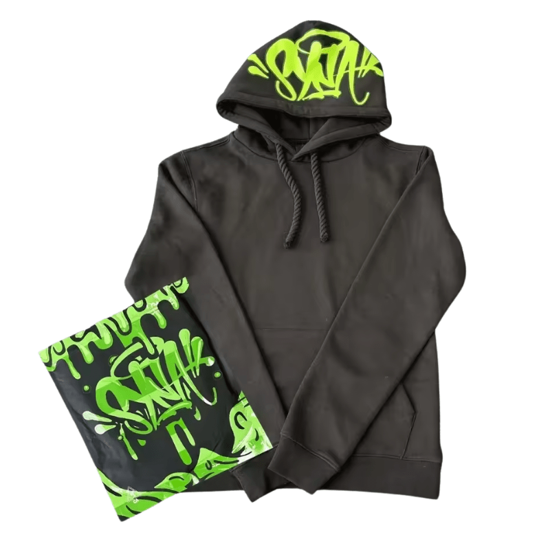 Polerón SYNA WORLD "Negro/Verde" Algodón + BOLSA y STICKERS