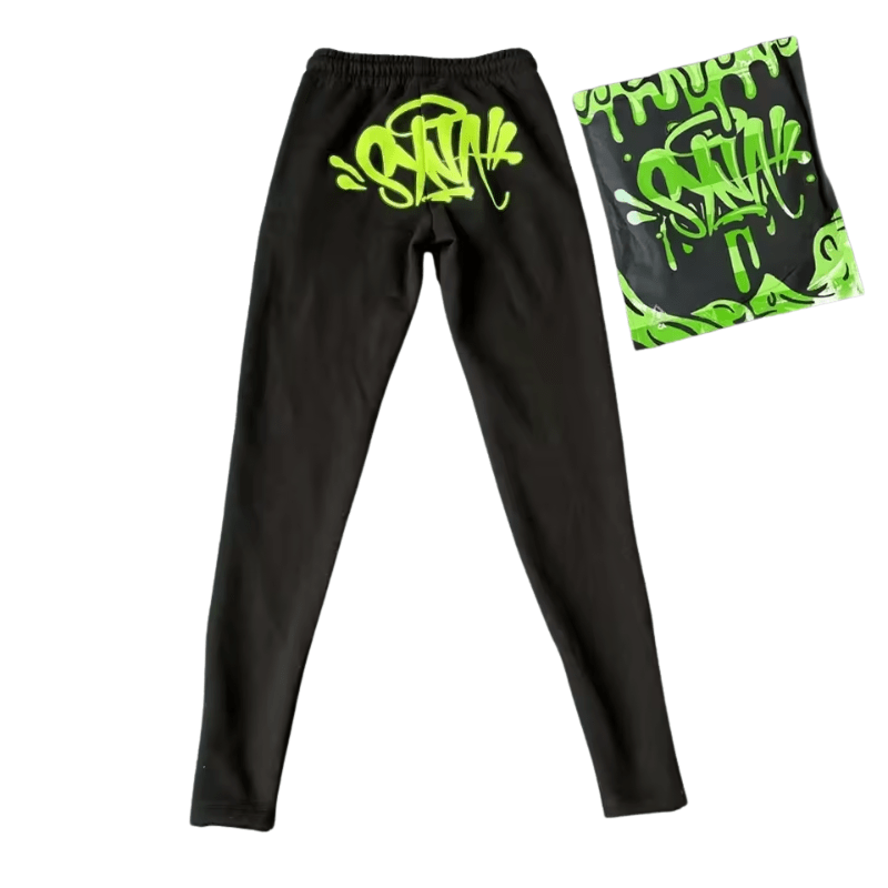 Pantalón Buzo SYNA WORLD "Negro/Verde" + BOLSA y STICKERS Algodón