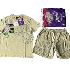 Conjunto SYNA WORLD Verano Polera Short "Verde" ALGODÓN + BOLSA & ACCESORIOS