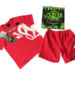 Conjunto SYNA WORLD Verano Polera Short "Rojo" ALGODÓN + BOLSA & ACCESORIOS