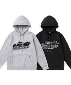 Poleron TRAPSTAR Shooters "Negro/Blanco" Bordado
