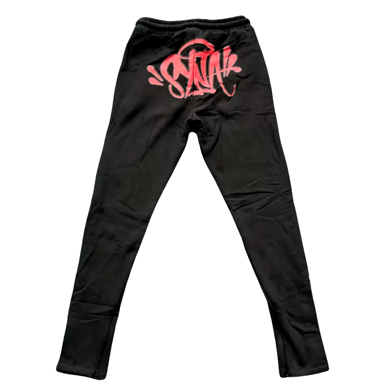 Pantalón Buzo SYNA WORLD "Negro/Rojo" + BOLSA y STICKERS ALGODÓN - Imagen 3