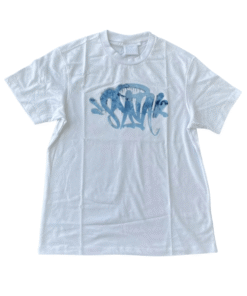 POLERA SYNA "Blanca con Celeste" 100% ALGODÓN