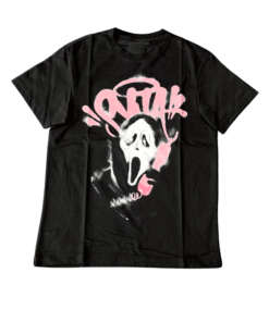 POLERA SYNA "Negra con Rosa" 100% ALGODÓN