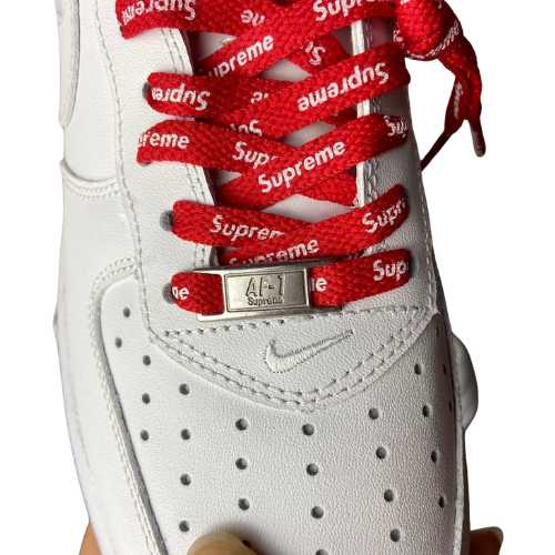 Nike Air Force 1 "Supreme" Blanco Rojo - Imagen 4