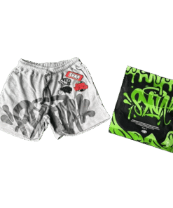 Short SYNA WORLD "Gris Oscuro" | Algodón + BOLSA y STICKERS