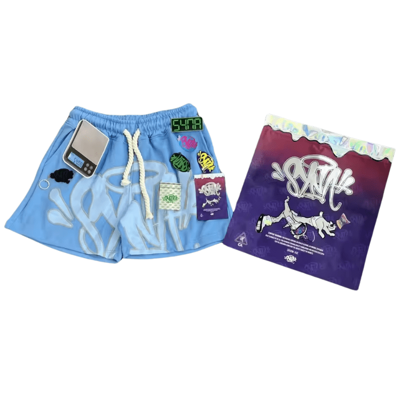 Short SYNA "Celeste" ALGODÓN + BOLSA y STICKERS
