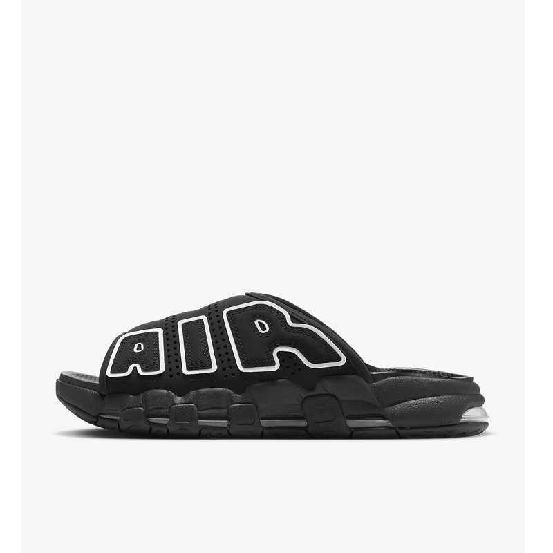 Sandalias Chalas UPTEMPO x NIKE Slide - "Negras Blancas" + CAJA - Imagen 4